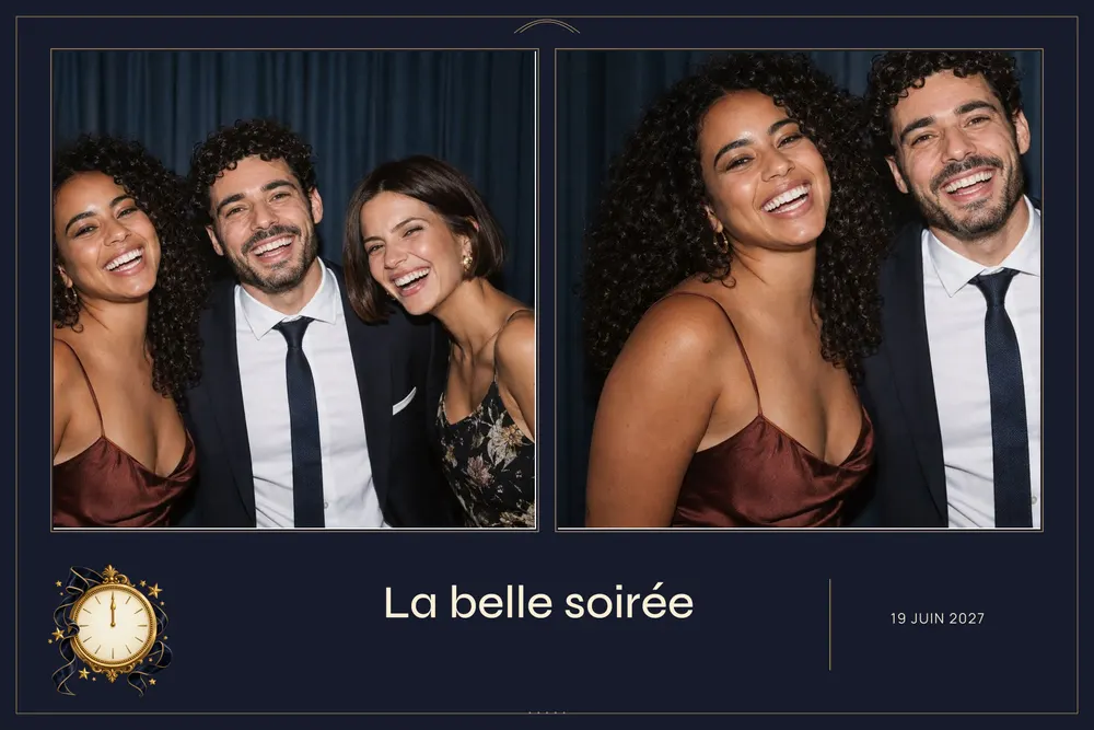 Aperçu du modèle After Party en 10×15 paysage, avec une photo d’exemple