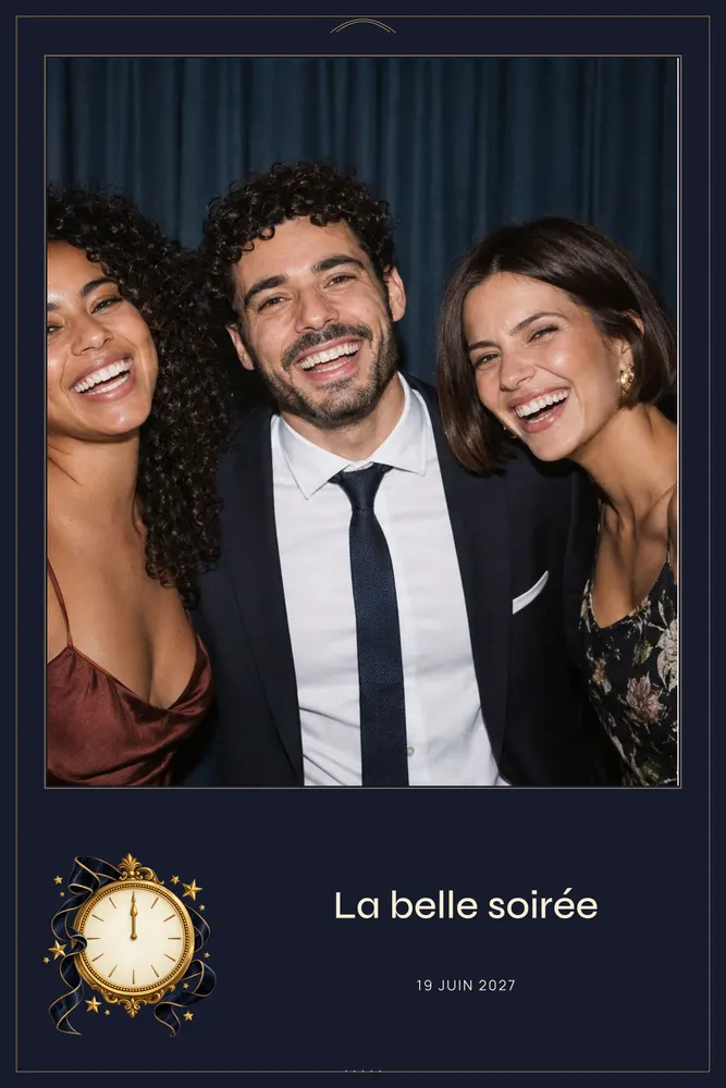 Aperçu du modèle After Party en 10×15 portrait, avec une photo d’exemple