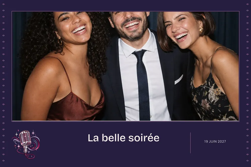 Aperçu du modèle Karaoké en 10×15 paysage, avec une photo d’exemple