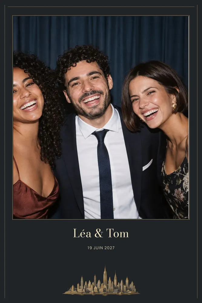 Aperçu du modèle Manhattan en 10×15 portrait, avec une photo d’exemple