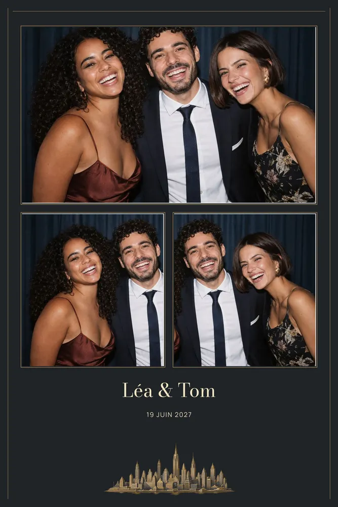 Aperçu du modèle Manhattan en 10×15 portrait, avec une photo d’exemple