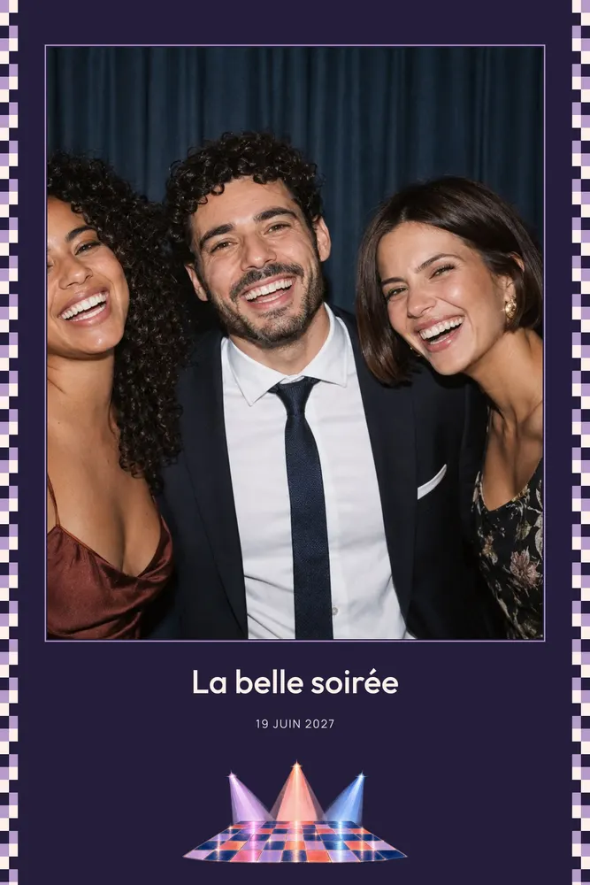 Aperçu du modèle Piste de Danse en 10×15 portrait, avec une photo d’exemple