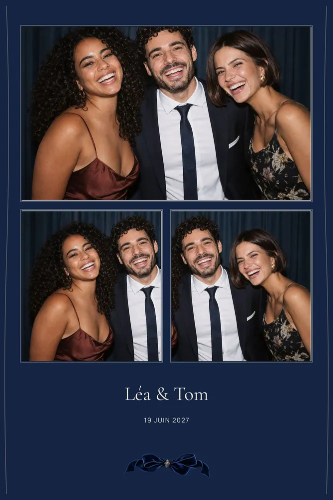 Aperçu du modèle Velours Nuit en 10×15 portrait, avec une photo d’exemple
