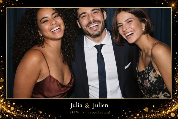 Aperçu du template photobooth Nuit Dorée